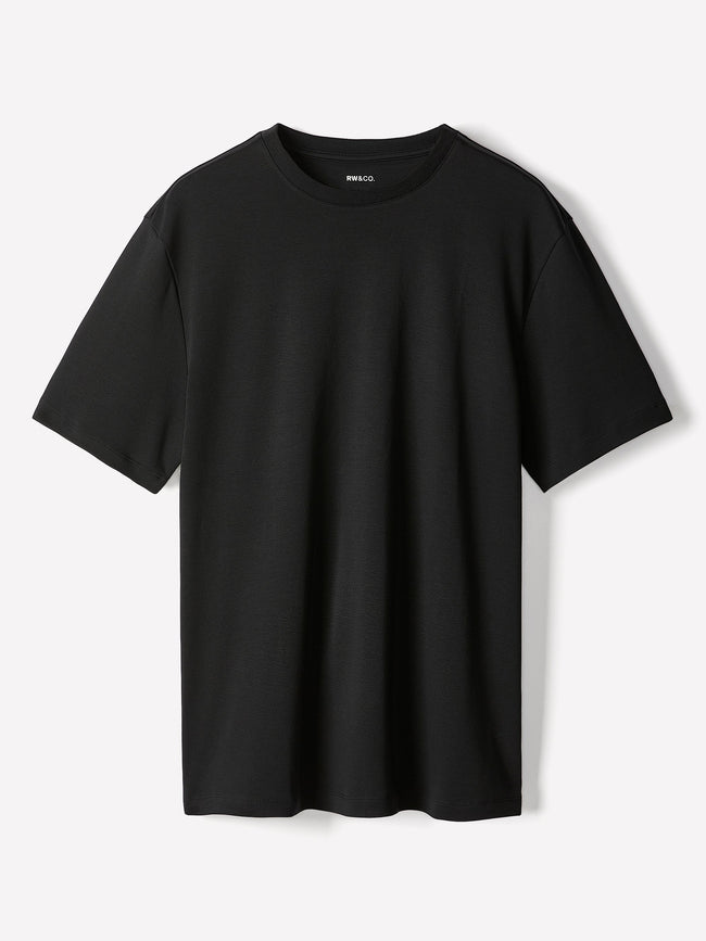 Solid Short-Sleeve Crew-Neck Tee