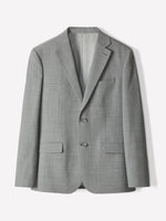 Grey Slim-Fit Wool Suit Blazer