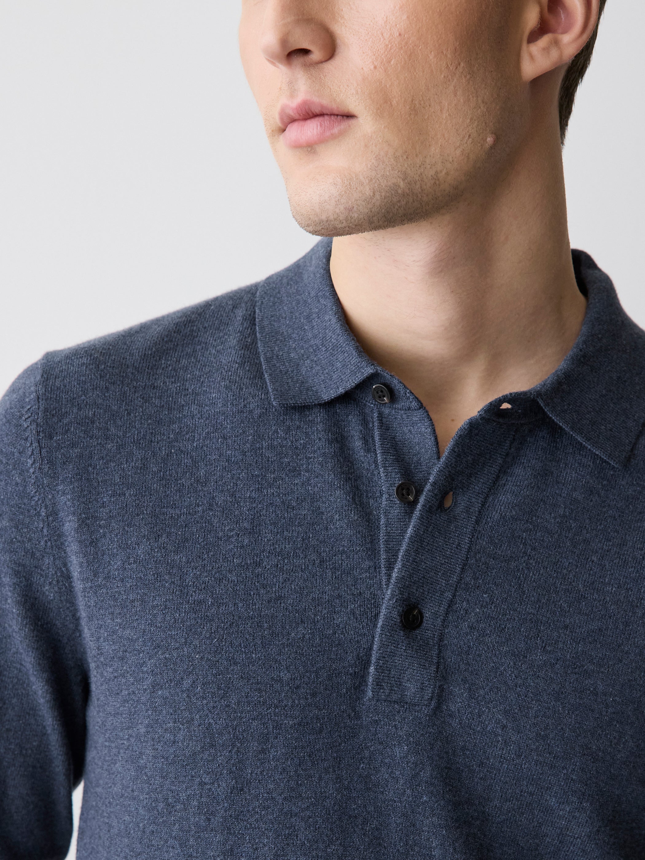 Long-Sleeve Polo Sweater
