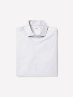 Tailored-Fit Dobby Dress Shirt with Grey Micro Dots