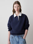 Long-Sleeve French Terry Polo