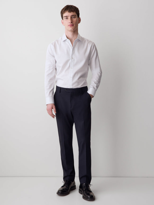 Slim-Fit Dress Shirt with Micro Dots