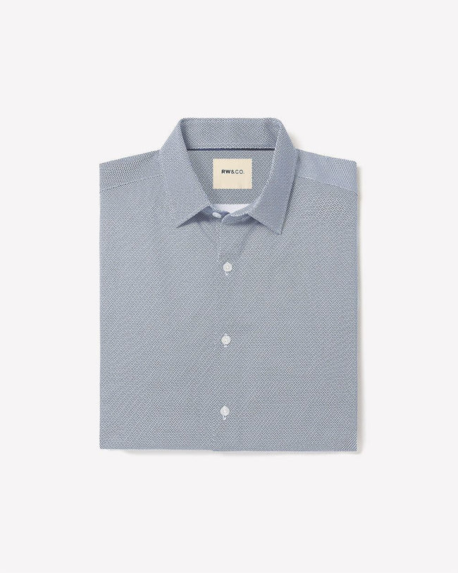 Slim-Fit Interlock-Cotton Dress Shirt