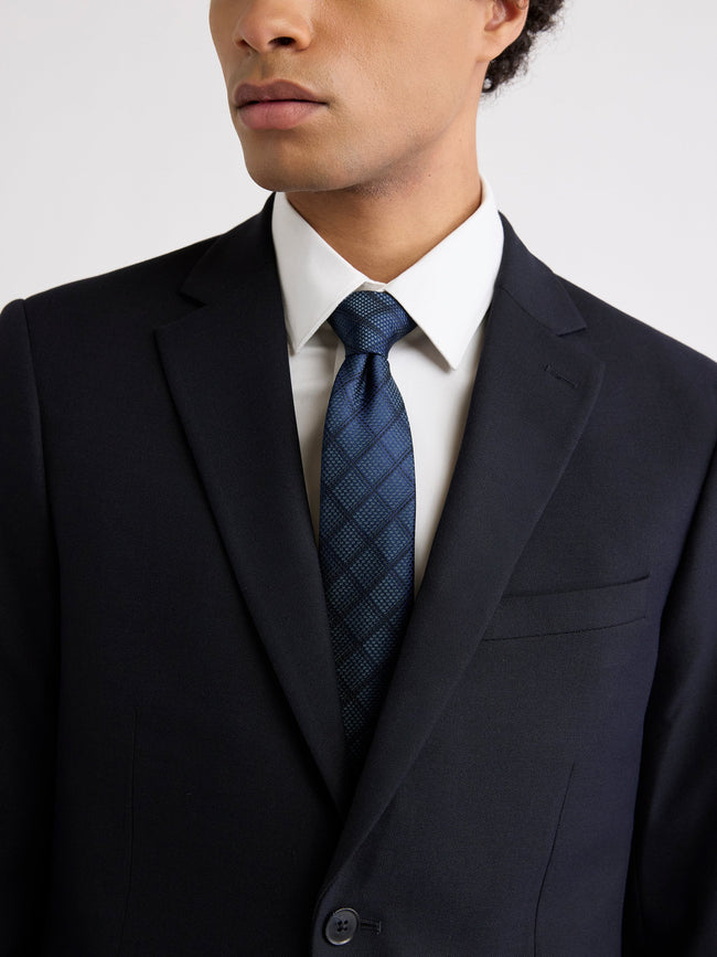 Skinny Tie with Houndstooth Checkered Pattern