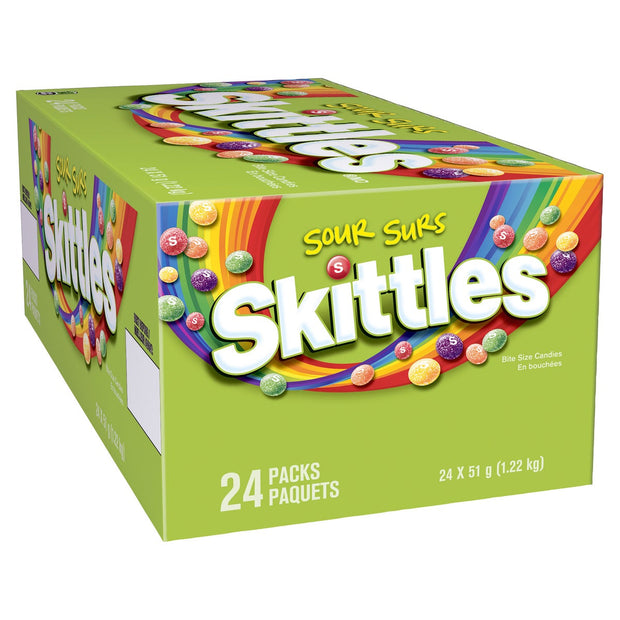Skittles Sour Candy, 24-Count