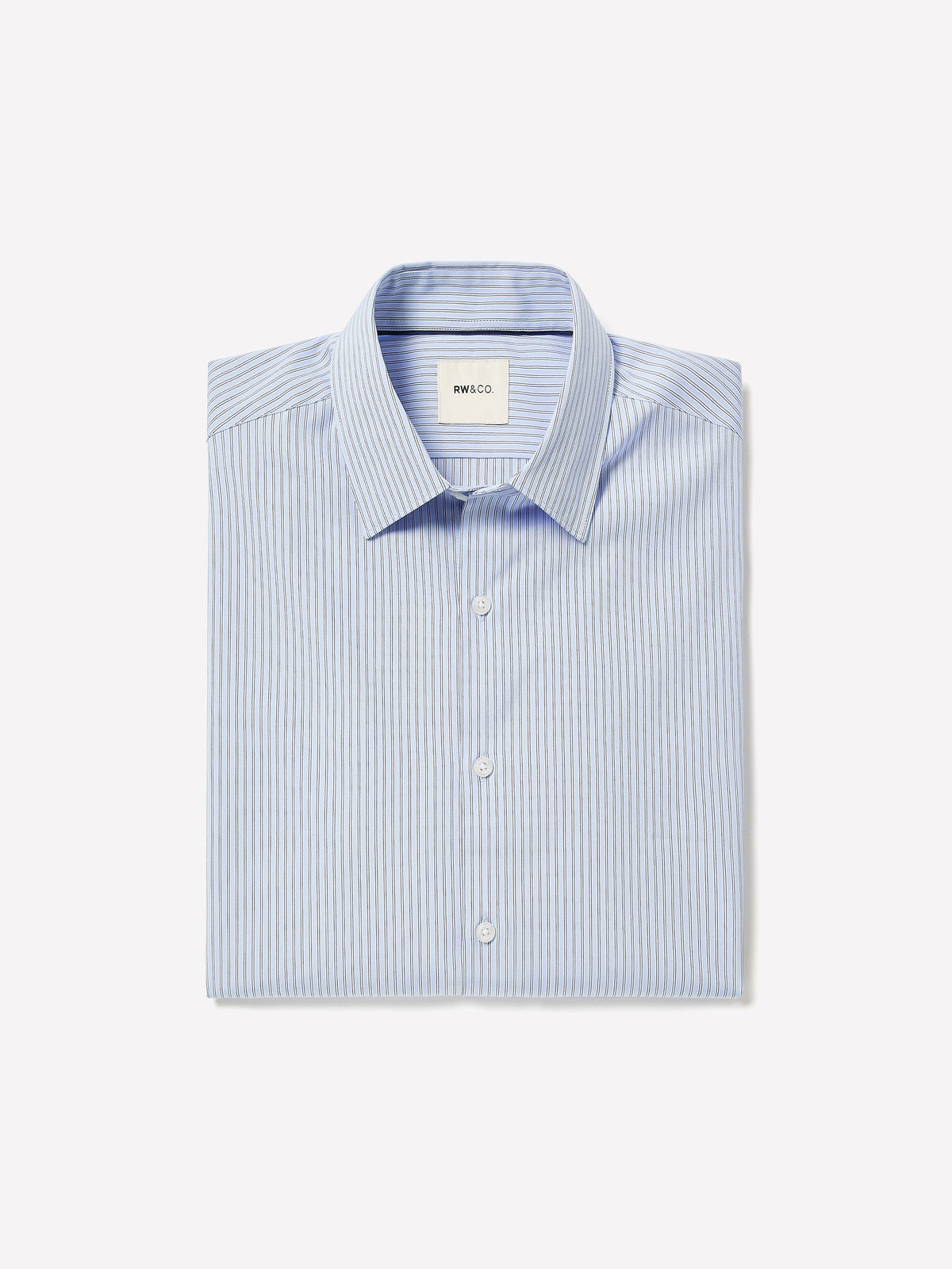 Striped Oxford-Blue Tailored-Fit Shirt