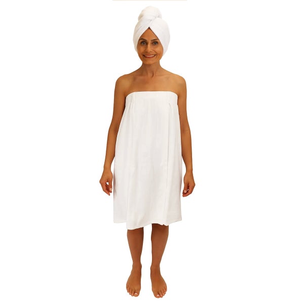 Home Retreat Bath Wrap & Hair Towel Shower Set, 5-piece