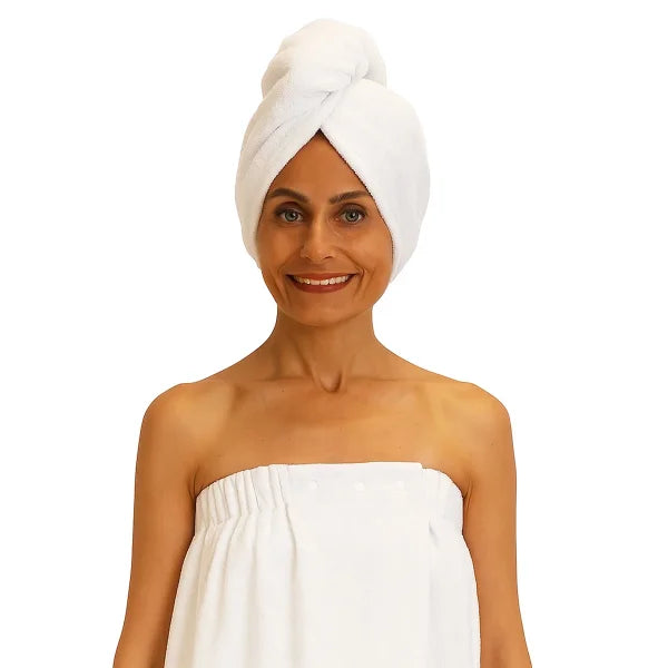 Home Retreat Bath Wrap & Hair Towel Shower Set, 5-piece