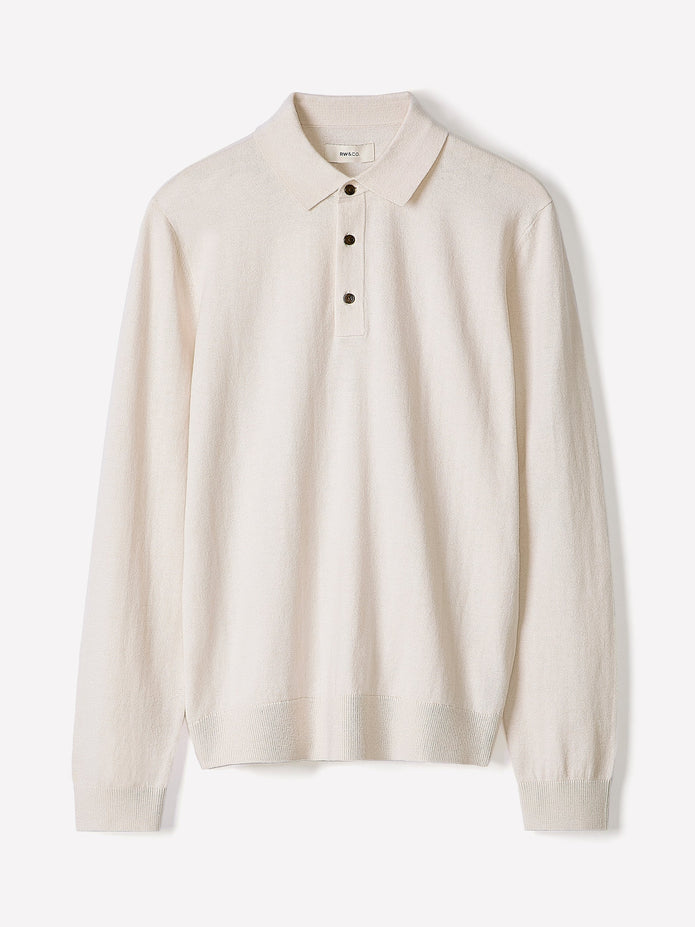Long-Sleeve Polo Sweater