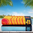 Surf & Nautical Sailing Stripe Jacquard Beach Towel 2-pack
