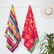 Fiesta Stripes & Ladybugs and Flowers Jacquard Beach Towel 2-pack