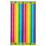 Medallions & Wavy Mulit-Colour Stripes Jacquard Beach Towel 2-pack
