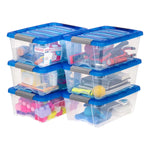 Iris 12.2L Buckle Up Clear Containers, Pack of 6