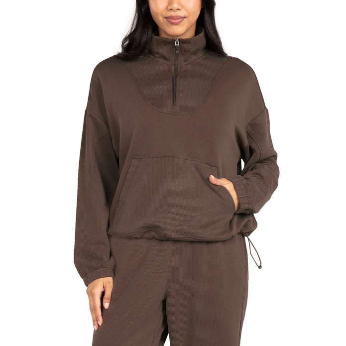Spyder Women's Ribbed Quarter Zip Pullover