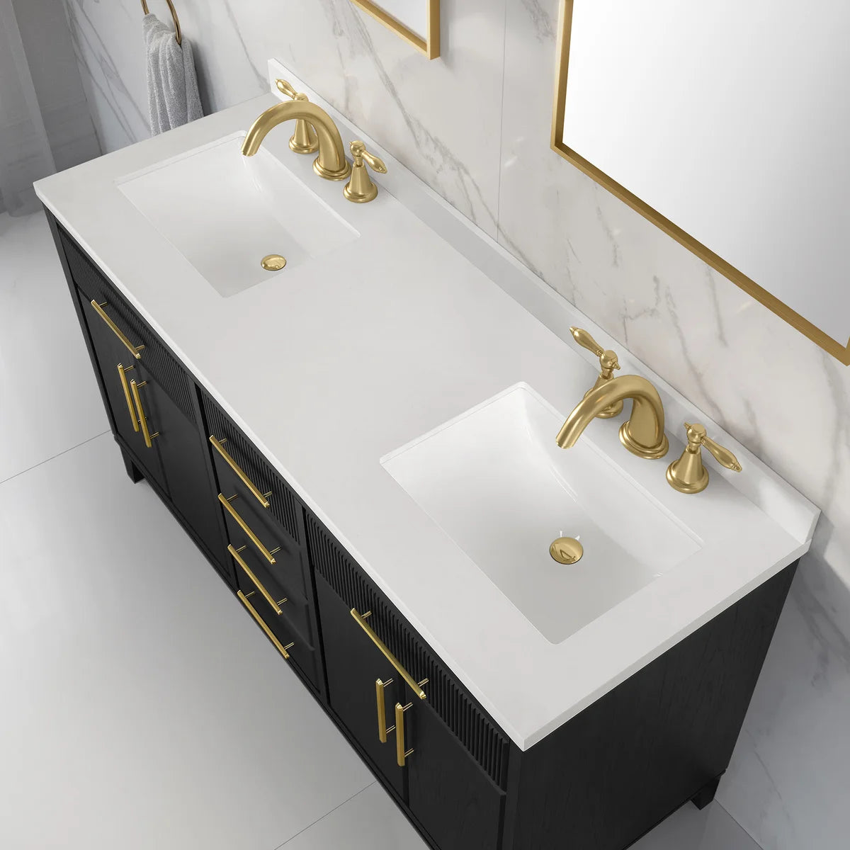 Loxley Rowe Marbella Vanity in Dark Ebony with Quartz Top