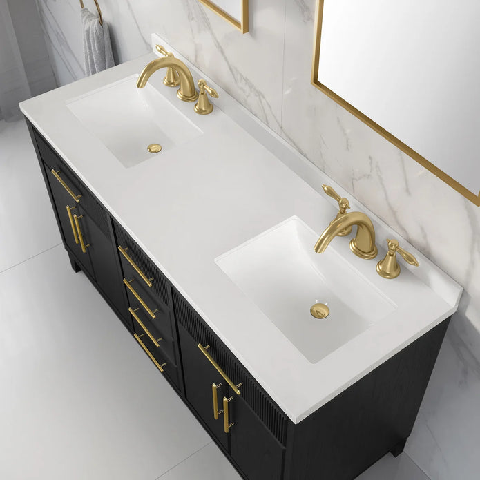 Loxley Rowe Marbella Vanity in Dark Ebony with Quartz Top