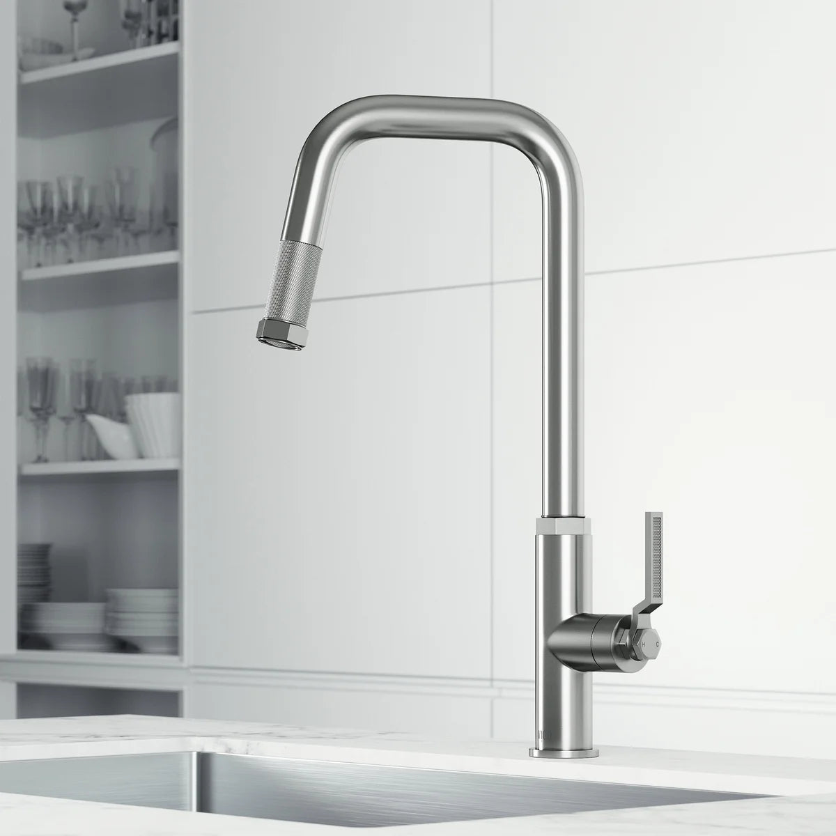 VIGO Hart Angular Single-Handle Kitchen Faucet