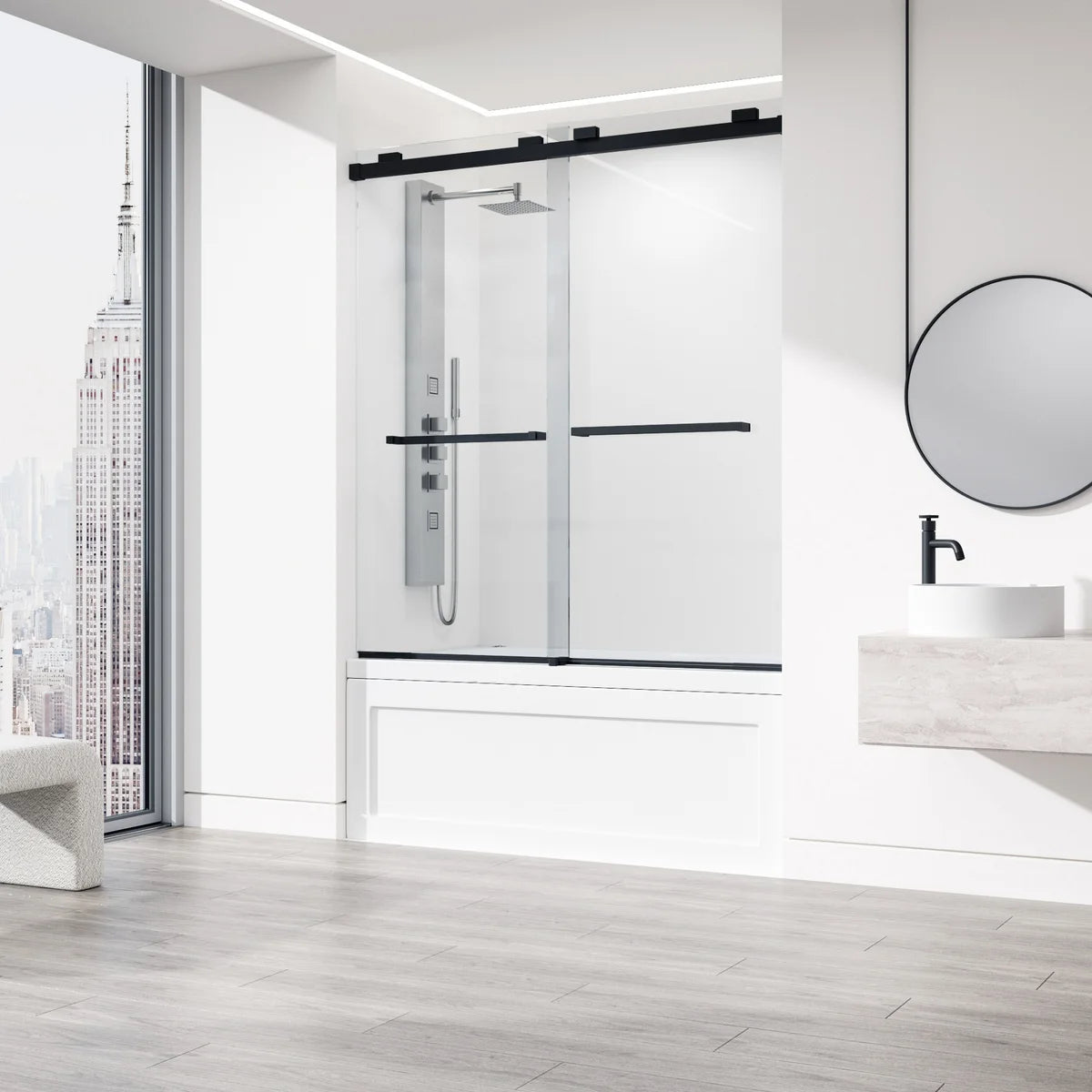 VIGO Houston Frameless Sliding Tub Door