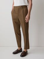 Tapered-Leg Tobacco Suit Pant