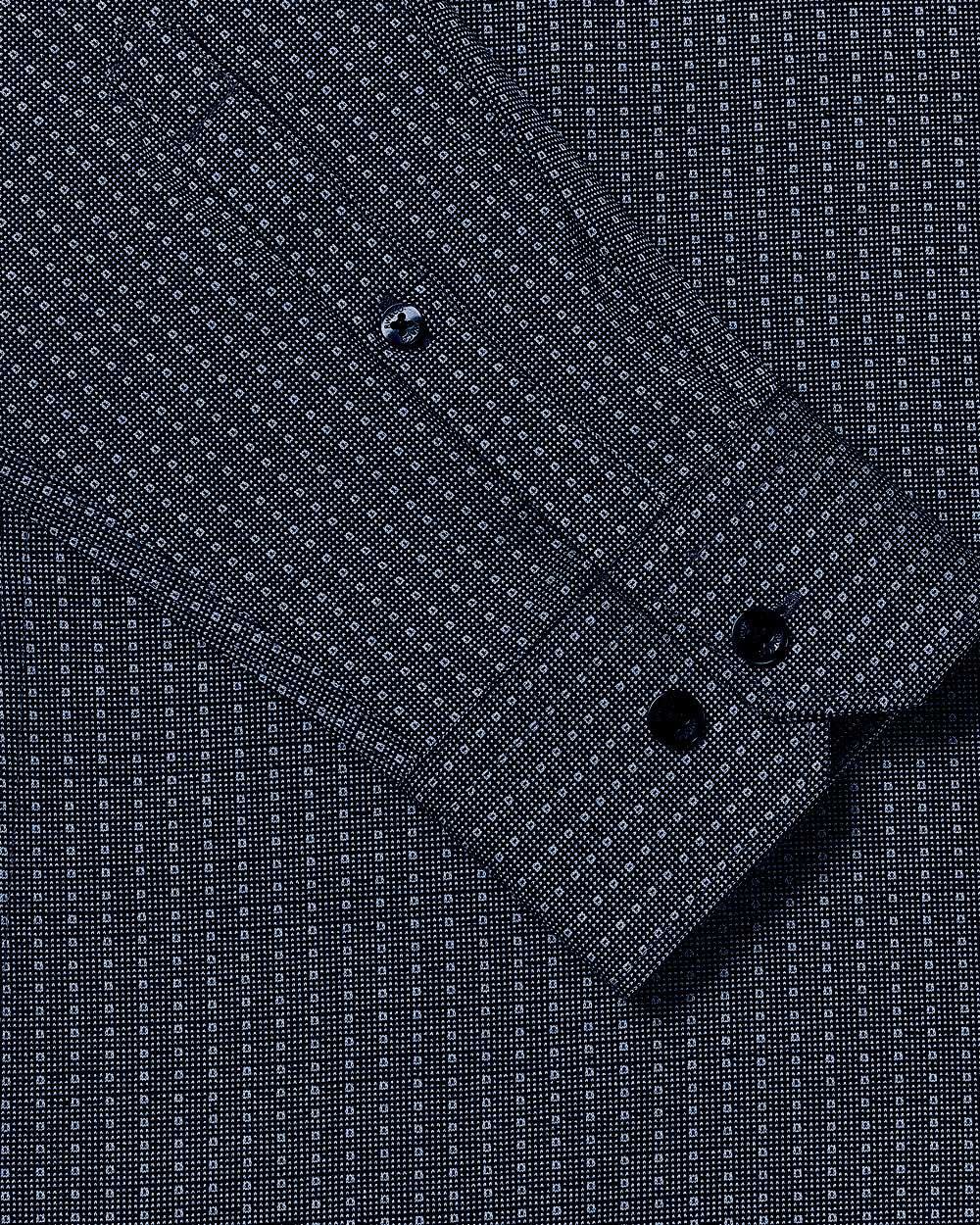 Slim-Fit Knit-Like Dress Shirt