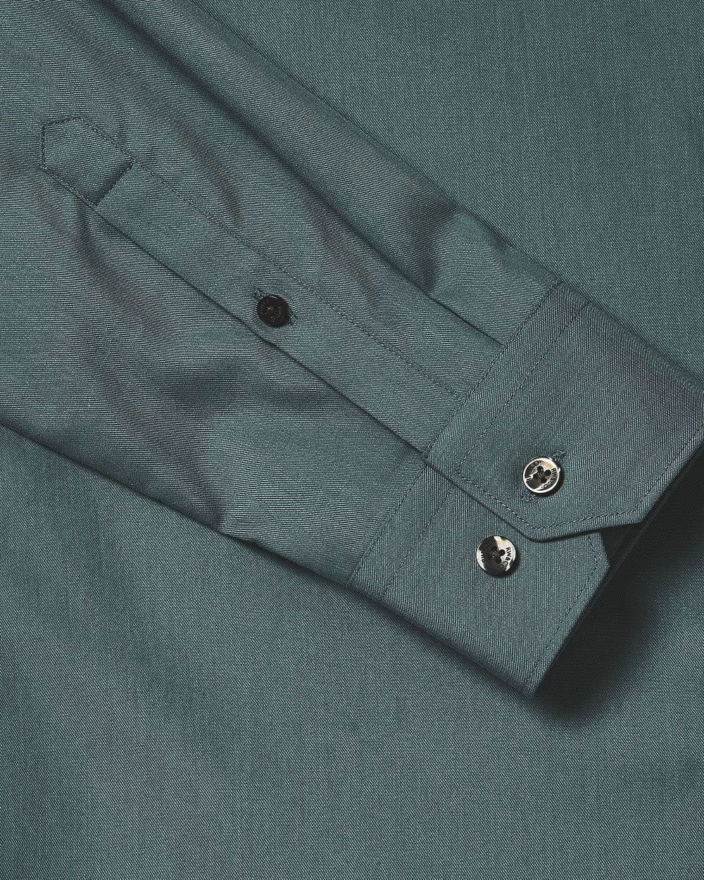 Slim-Fit Solid Cotton Modal Dress Shirt
