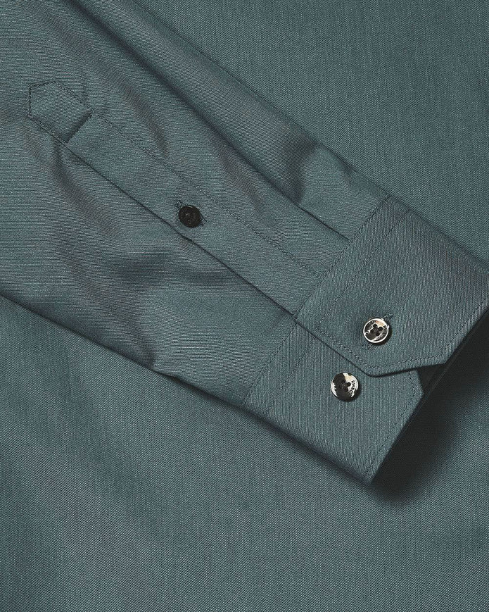Slim-Fit Solid Cotton Modal Dress Shirt