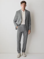 Grey Slim-Fit Wool Suit Pant