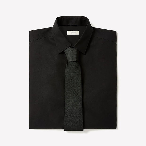 Slim-Fit Solid Supima (R) Cotton Twill Dress Shirt