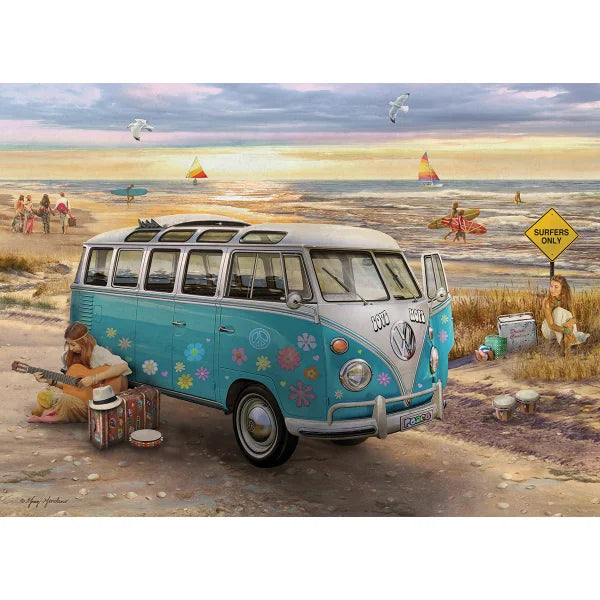 Eurographics Love and Hope VW Bus Puzzle with Accessory Kit - English Only