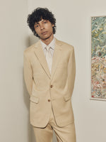 Tailored-Fit Butter Suit Blazer