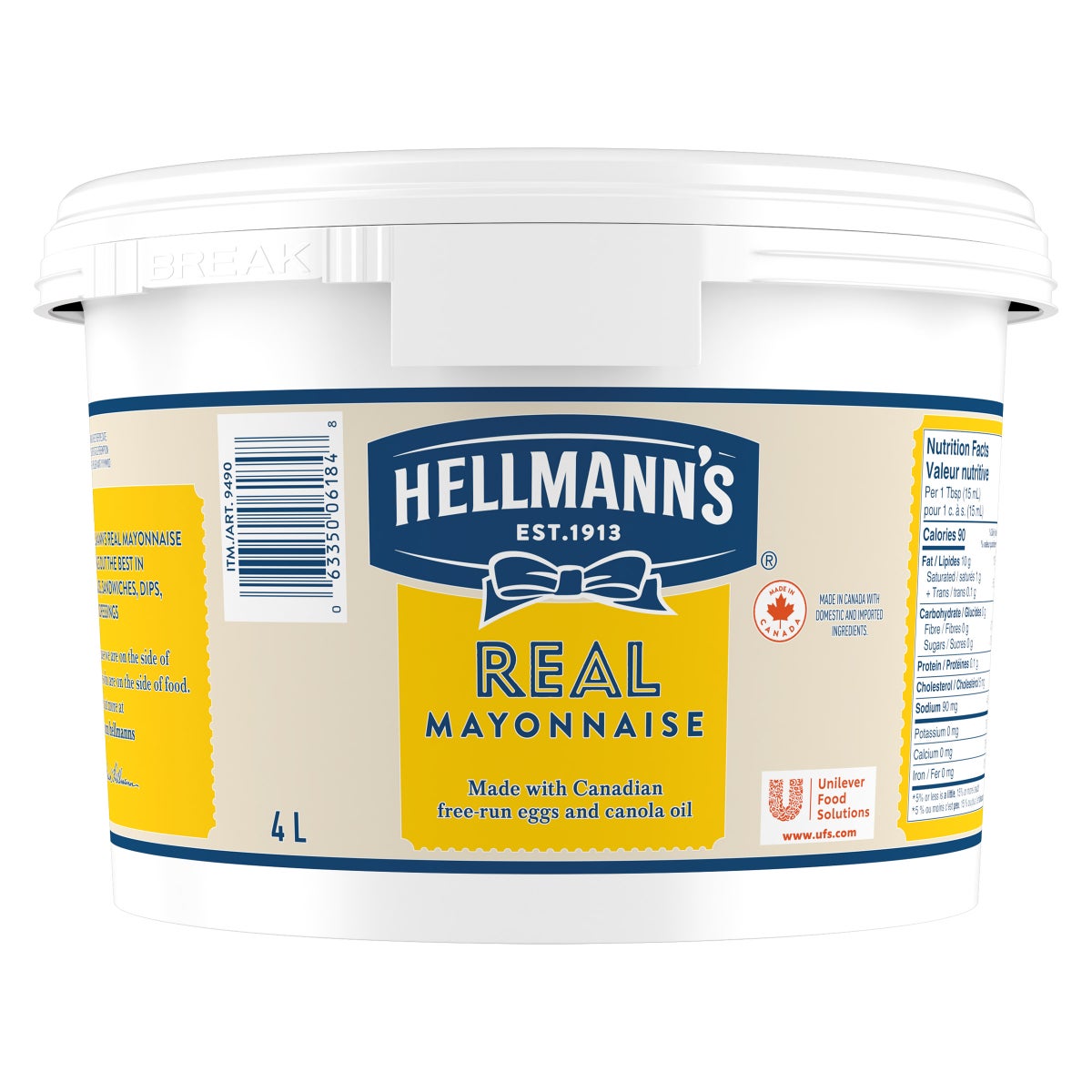 Hellmann’s Real Mayonnaise, 4 L