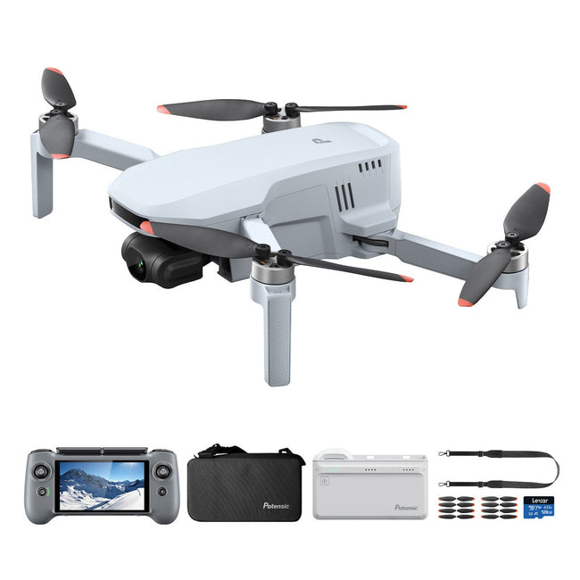Potensic ATOM 2 4K Drone Bundle with Screen Remote, 128GB MicroSD Card, and Carry Bag