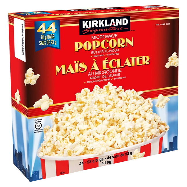 Kirkland Signature Microwave Butter Popcorn, 44-count