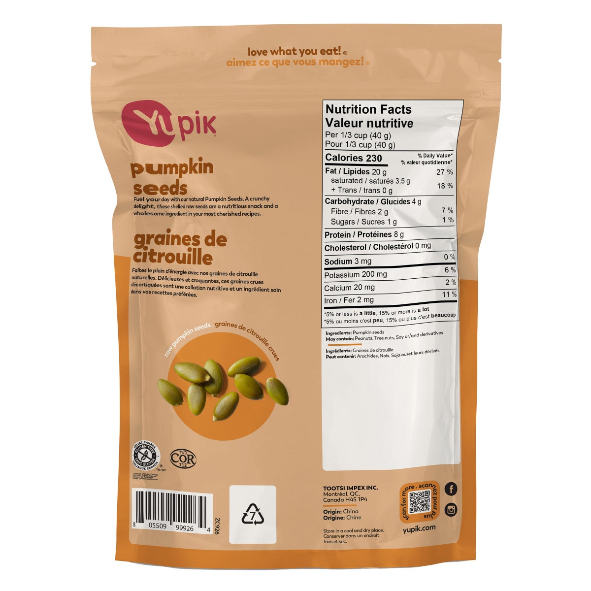 Yupik Pumpkin Seeds, 2 kg