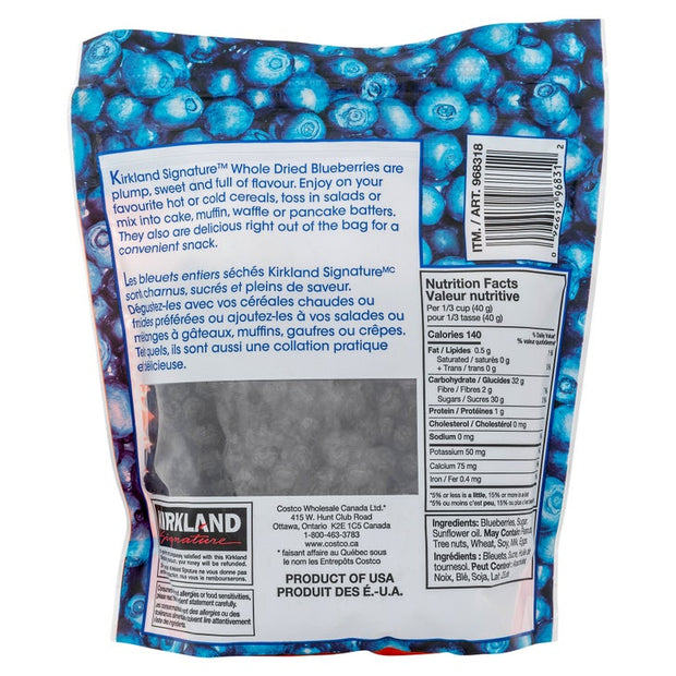 Kirkland Signature Dried Blueberries, 567 g