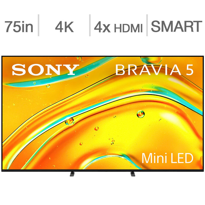 Sony 75" Class - BRAVIA 5 Series - 4K HDR Mini LED TV