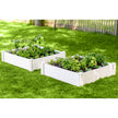 4 ft. x 4 ft. White Vinyl Raised Garden Bed 2-pack