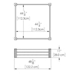 4 ft. x 4 ft. White Vinyl Raised Garden Bed 2-pack