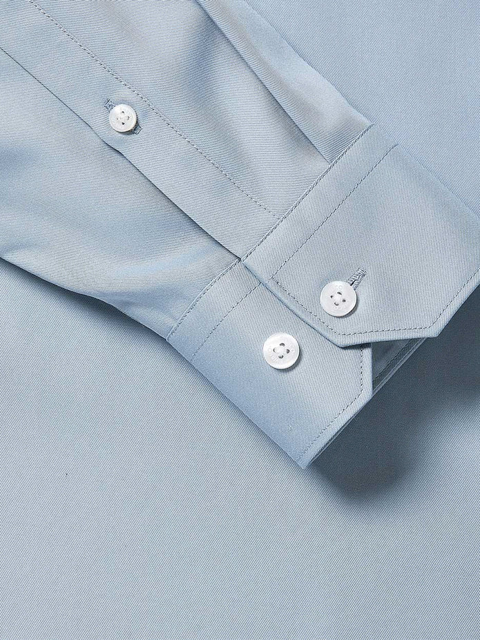 Slim-Fit Solid Twill Dress Shirt