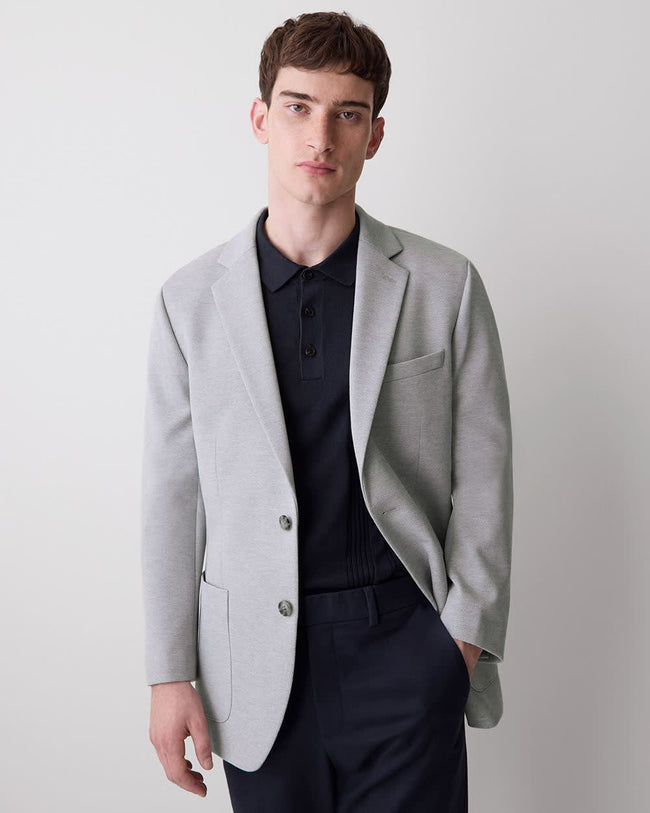Slim-Fit Knit Blazer