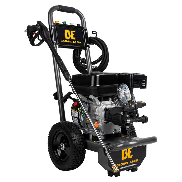 BE Power 3400 PSI 2.5 GPM Gas Pressure Washer