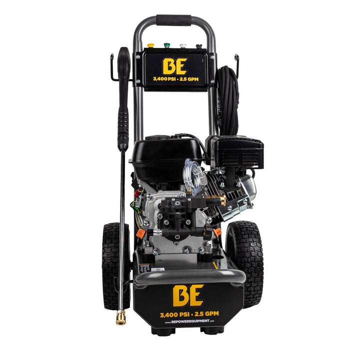 BE Power 3400 PSI 2.5 GPM Gas Pressure Washer