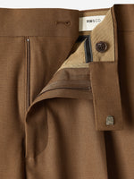 Tapered-Leg Tobacco Suit Pant