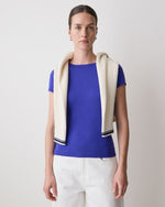 Short-Sleeve Crew-Neck Ribbed Tee