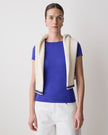 Short-Sleeve Crew-Neck Ribbed Tee