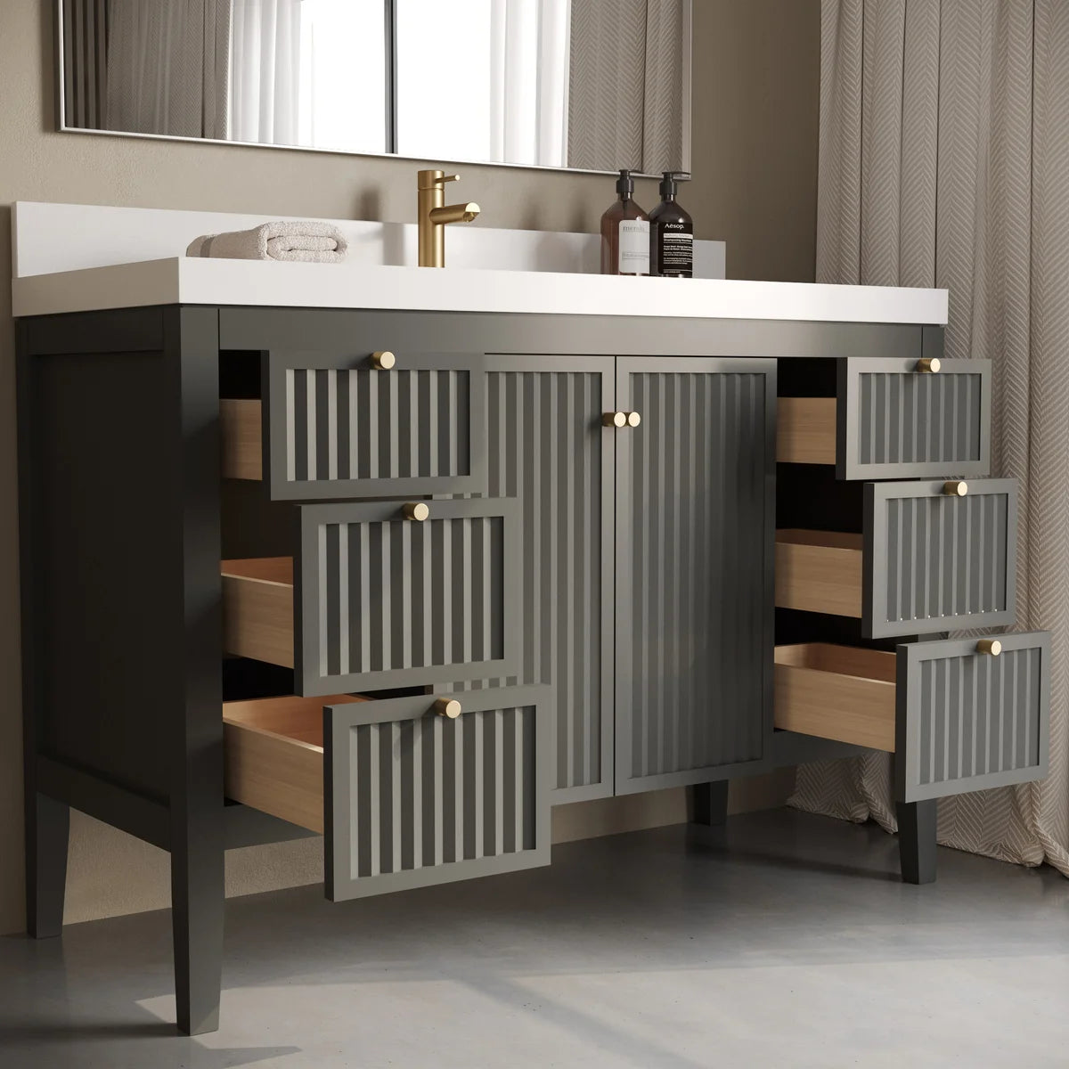 Forestmade Davos Bathroom Vanity in Grey