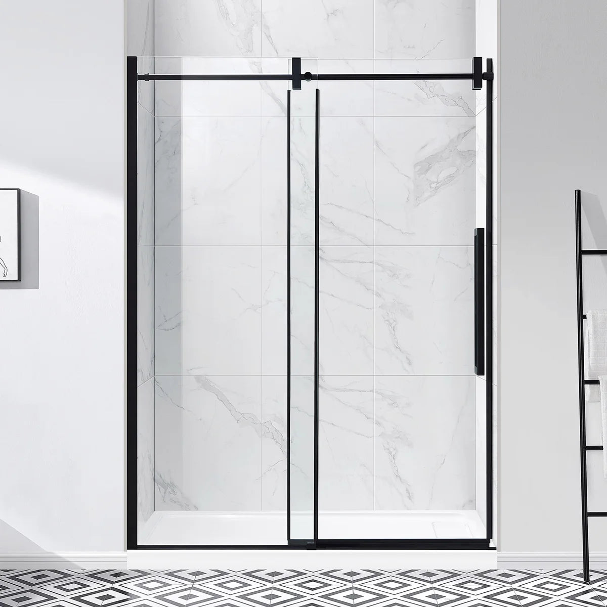 OVE Decors Dayton Frameless Glass Alcove Shower Door