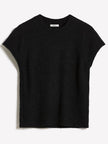Wool-Blend Cap-Sleeve Crew-Neck Boxy Sweater