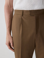Tapered-Leg Tobacco Suit Pant