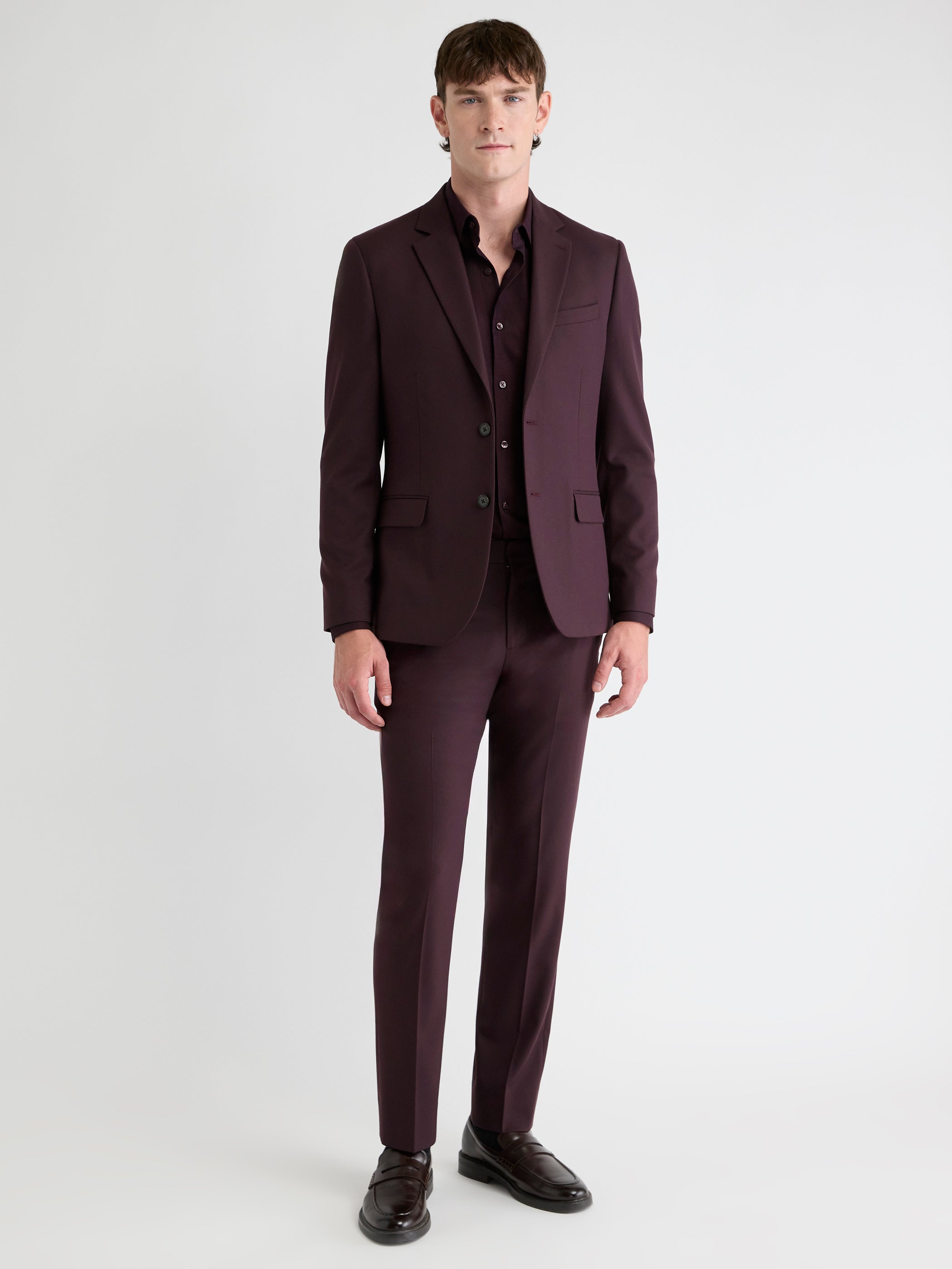 Slim-Fit Fig Suit Blazer